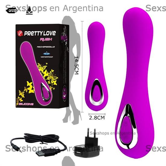 Masajeador de punto G con 10 velocidades y carga USB